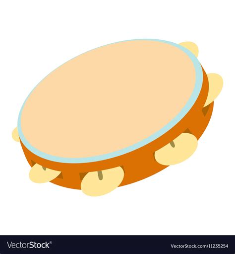 Tambourine icon cartoon style Royalty Free Vector Image