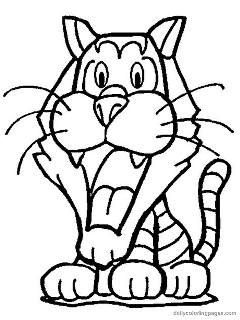 Cartoon Tiger Coloring Pages - Cartoon Coloring Pages