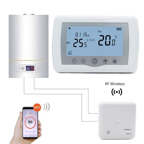 Wall mounted wifi wireless room thermostat for water boiler heating | Home thermostat, Wireless ...