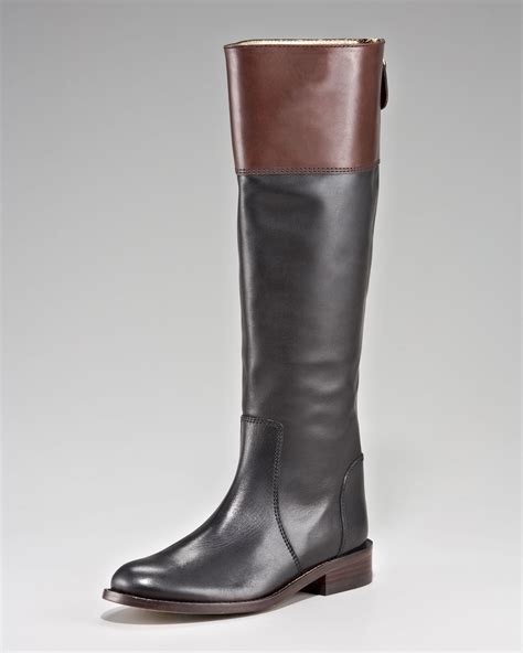 Juicy couture Reston Two-tone Riding Boot in Black | Lyst