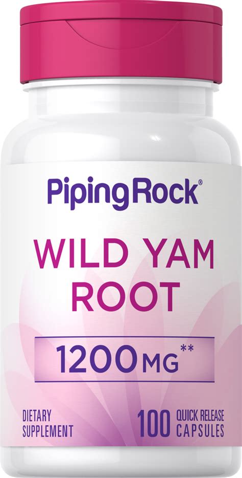 Wild Yam Root Extract 450mg 100 Capsules | Benefits | Piping Rock ...