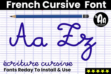 French Cursive Font by AntarArt · Creative Fabrica