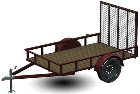 5x8 Utility Trailer Plans (Professionally Designed, Plus Parts List)