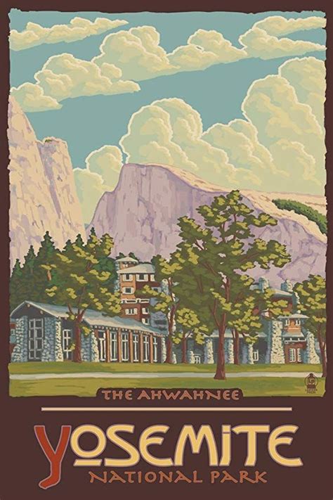 Yosemite National Park, California - The Ahwahnee (12x18 Signed Print ...