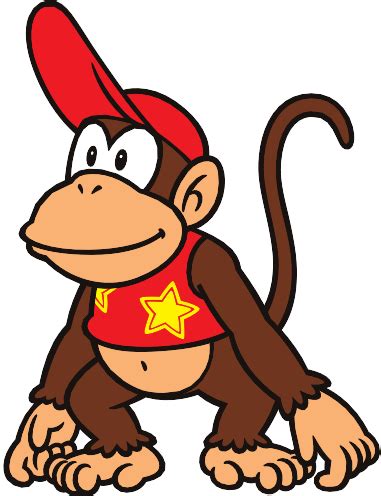 File:Diddy Kong vector art.svg - Super Mario Wiki, the Mario encyclopedia