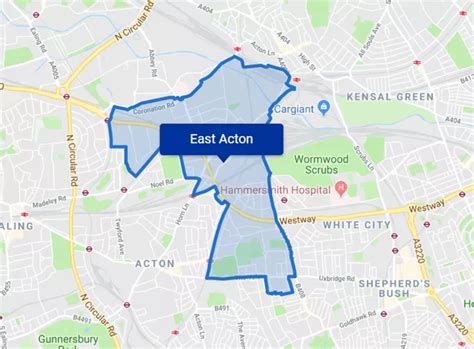 East Acton London Map - Denise Guenevere