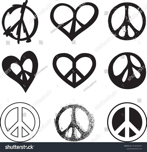 Peace Sign Isolated On White Background Stock Vector (Royalty Free ...