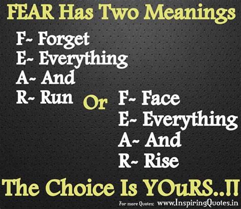 Quotes on Fear - Motivational Thoughts about Fear