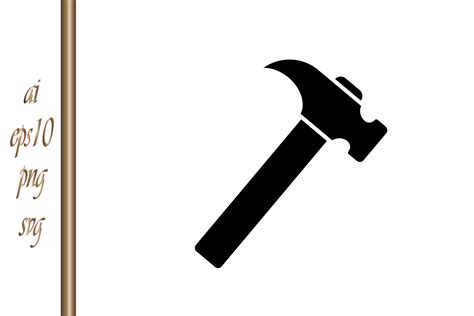 Stencil Tools Icon Hammer Vector Graphic by IrynaShancheva · Creative Fabrica