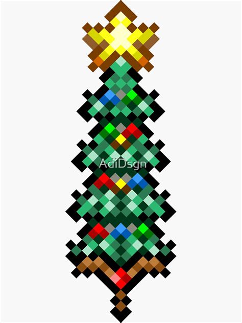 "Retro 8 bit christmas tree" Sticker for Sale by AdiDsgn | Redbubble