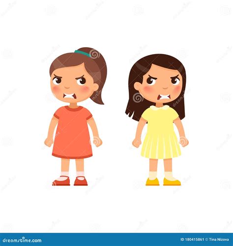 Angry Little Girl Clipart