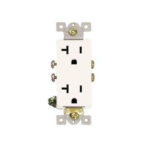 20 Amp, Decora Duplex Receptacle Outlet, White ( RECD20W ...