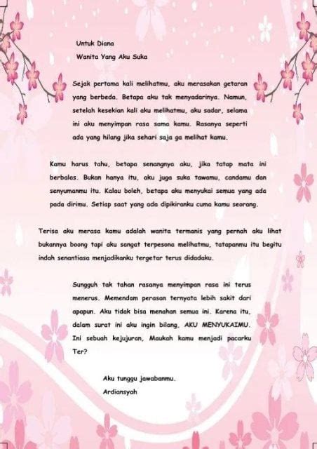 Contoh Surat Cinta Yang Patah Hati Kumpulan Contoh Surat Dan Soal ...