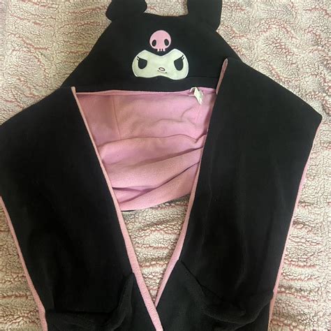 Cute Hot Topic Kuromi Hood with Sleeve Pockets (worn... - Depop