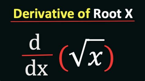 What is the Derivative of square root of x | Square root x Derivative ...