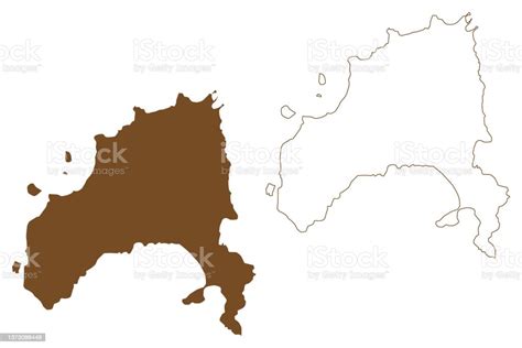 Elafonisos Island Map Vector Illustration Scribble Sketch Elafonisos Map Stok Vektör Sanatı ...