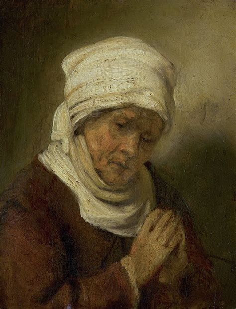 Praying Woman #1 Painting by Rembrandt van Rijn - Fine Art America