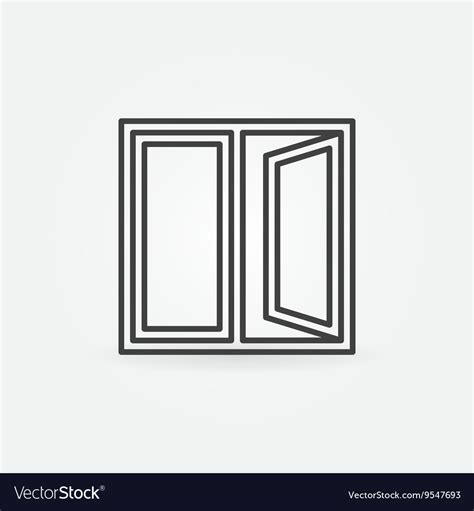 Window outline icon Royalty Free Vector Image - VectorStock