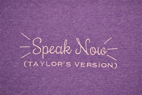 Taylor Swift Speak Now Taylors Version Embroidered T-shirt - Etsy UK