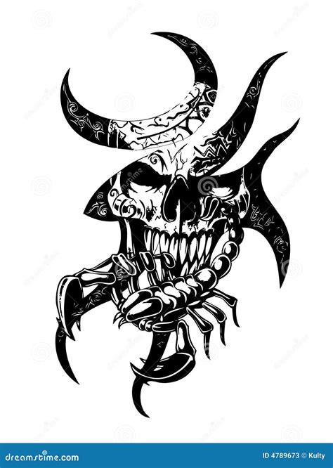 Skull scorpion stock vector. Image of artificial, grunge - 4789673