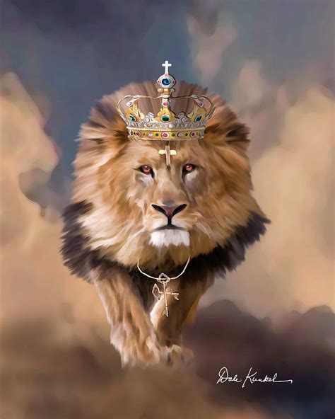 Christian Art Of Jesus - Lion Of Judah The King Of Kings Painting by ...