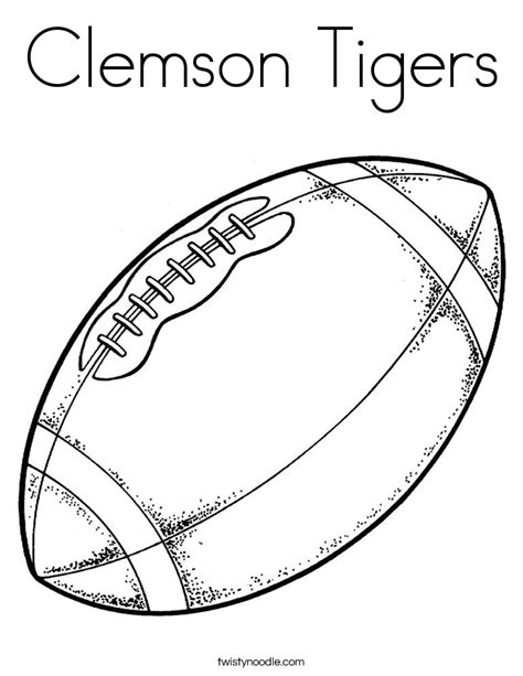 Clemson Tigers Coloring Page - Twisty Noodle