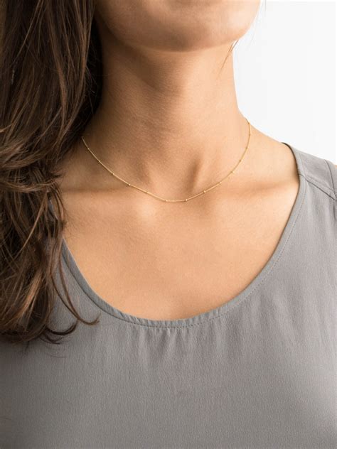 Gold Collar Layering Necklace / Delicate DEW DROPS Bridesmaid