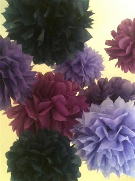 10 Tissue Paper Pom Poms Choose Your Colors Surprise - Etsy