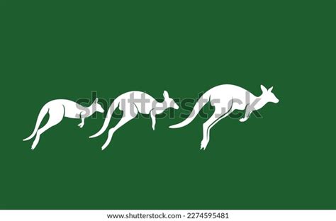 Cute Jumping White Kangaroo Flat Style Stock Vector (Royalty Free ...