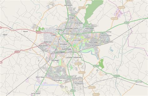 Map of Lucknow city Lucknow, South Asia, City Maps, Map Poster, World ...