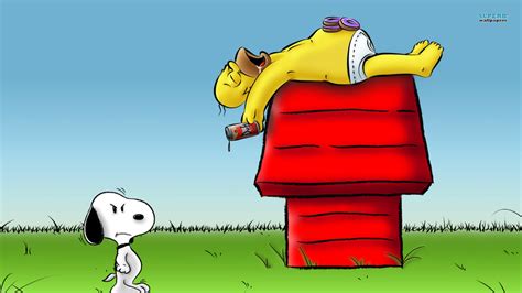 Snoopy and Homer - Peanuts Wallpaper (38662700) - Fanpop