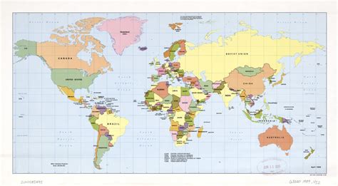 The World Political Map 1982 | Large, Printable, Children Choice and old Map | WhatsAnswer