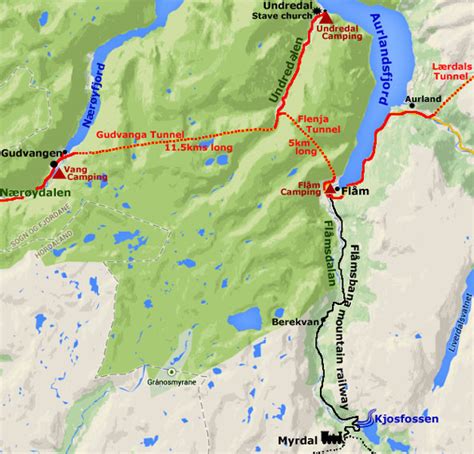 Flåm Mountain Railway, Undredal and Gudvangen