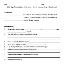 Science Fusion - worksheets for unit 10 digital lesson grade 4 by Lara ...