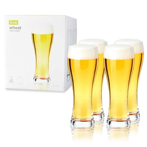 True Wheat Beer Glasses, Pilsner Beer Glass, Craft Brew Lovers Glassware, 23 Ounce, Large Beer ...