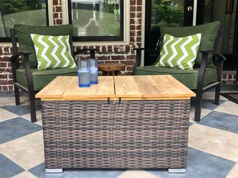 A Cedar Outdoor Storage Coffee Table - Kerith House