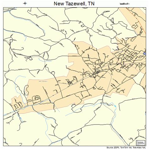 New Tazewell Tennessee Street Map 4753140