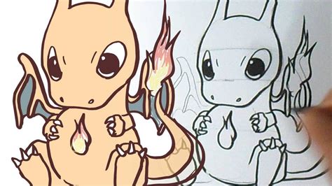 Cómo dibujar Charizard kawaii - YouTube