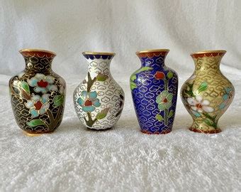 Cloisonne Miniature Vases - Etsy Australia