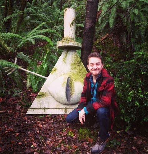 Alex with the Bill Cipher statue. | Gravity falls wiki, Gravity falls, Gravity falls funny