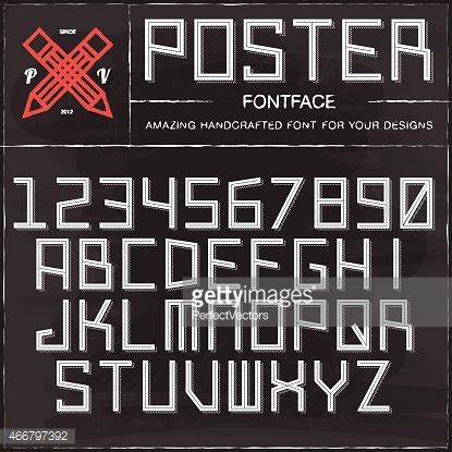 Vector Retro Poster Font Stock Clipart | Royalty-Free | FreeImages