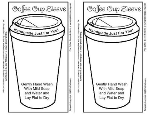 template for coffee cup sleeve cozy - Google Search | Coffee cup sleeves, Cup cozy pattern ...