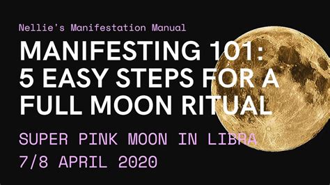 FULL MOON RITUAL: 5 easy steps to for the Super Pink Full Moon in Libra spiritual ritual - YouTube