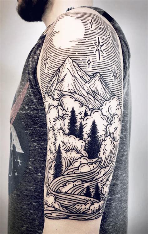 Lisa Orth’s Linework Landscape And Nature Tattoos To Celebrate Your ...