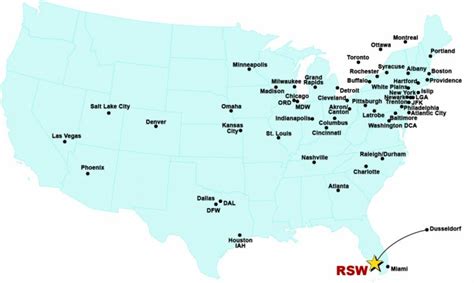 Southwest Florida International Airport | Interactive Flight Map ...