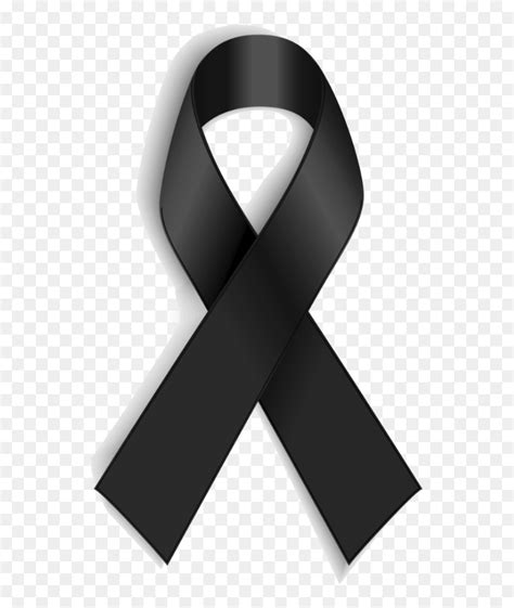 Black Ribbon Awareness Ribbon Mourning White Ribbon - Black Ribbon Rip Sign, HD Png Download - vhv