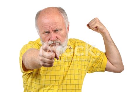 Menacing Senior Bald Man Stock Photo | Royalty-Free | FreeImages