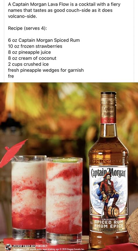 Captain Morgan drink | Alcohol drink recipes, Captain morgan drinks, Liquor recipes