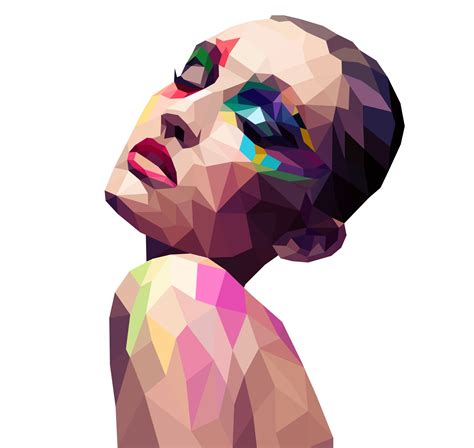 Polygon portrait | Polygon art, Geometric art, Colorful art