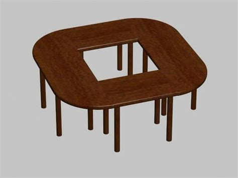 Small Round Conference Table Free 3d Model - .3ds, .Max, .Vray - Open3dModel